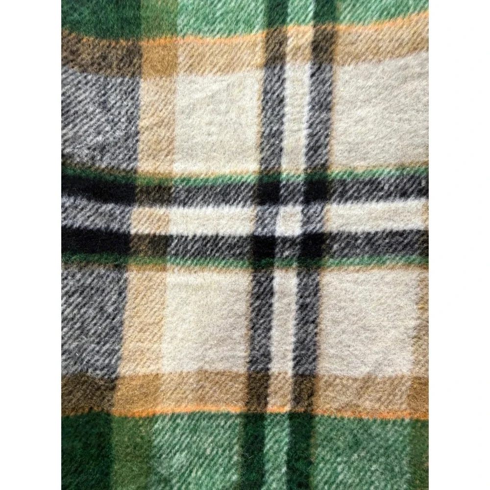 FH2 Fashion Green Orange Plaid Mini Skirt Made in Italy Size S Academic Preppy